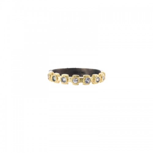 Armenta 18K Yellow Gold Stackable Cross Band Ring