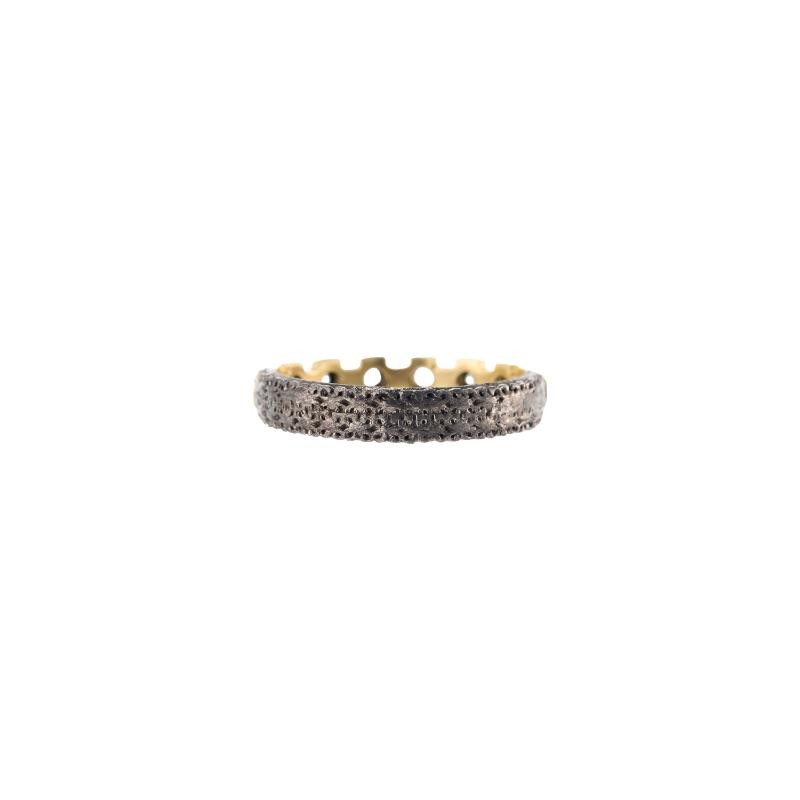 Armenta 18K Yellow Gold Stackable Cross Band Ring