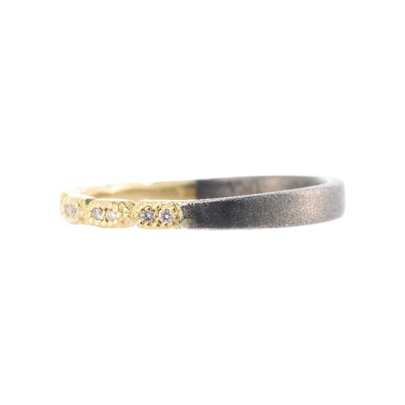 Armenta 18K Yellow Gold Diamond Stack Ring