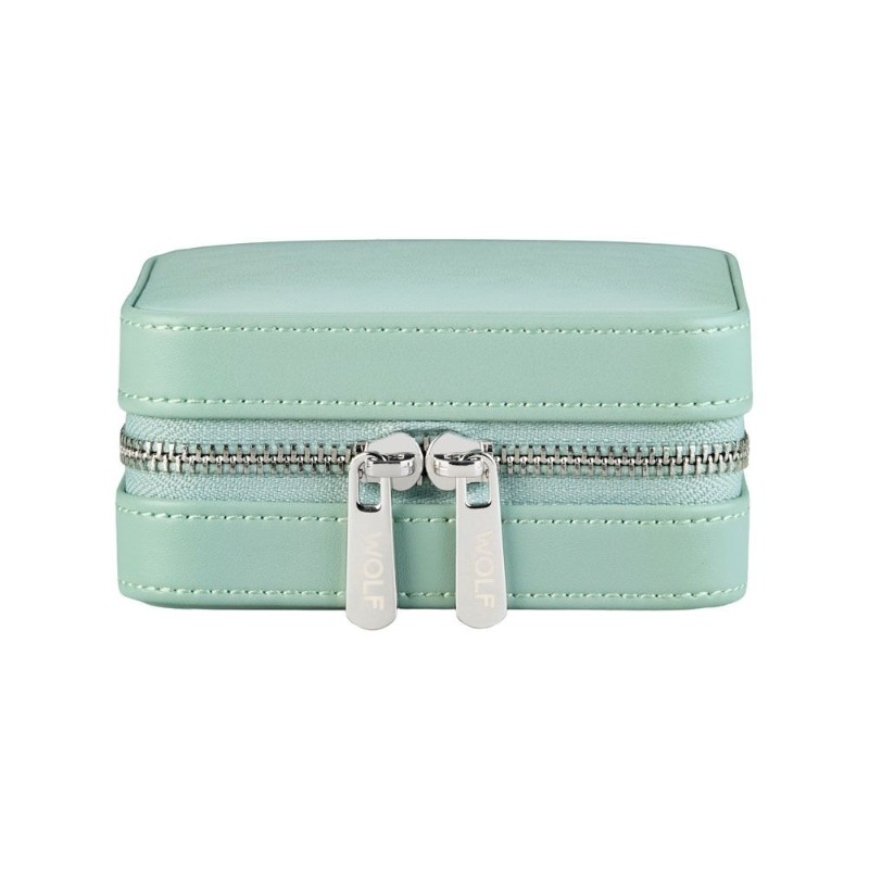 WOLF X LIBERTY Julia Interior Print Small Travel Jewelry Zip Case - Sage Green