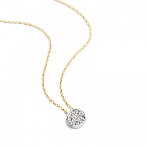 Hulchi Belluni Pave Round Pendant