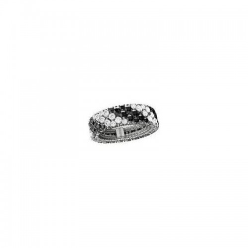 2 Row Diamond and Black Diamond Stretch Ring