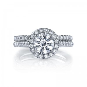 Deutsch Signature Share Prong Princess Halo Semi Mount