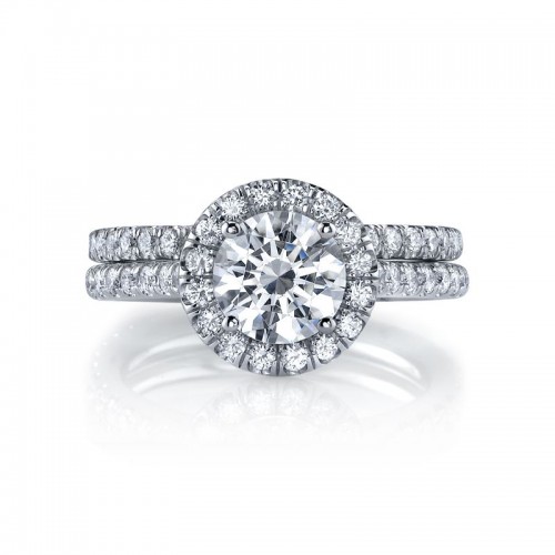 Deutsch Signature Share Prong Princess Halo Semi Mount