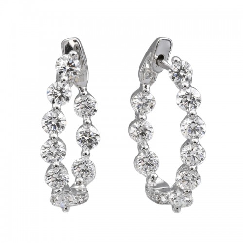 Jyes's In/Out Oval Curved Sm Hoop Earrings
