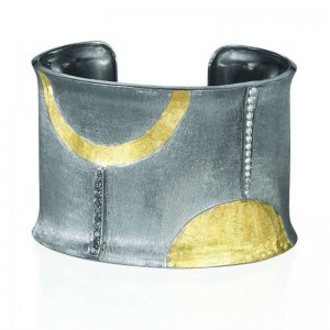 John Apel Handmade Silver And Gold Cuff