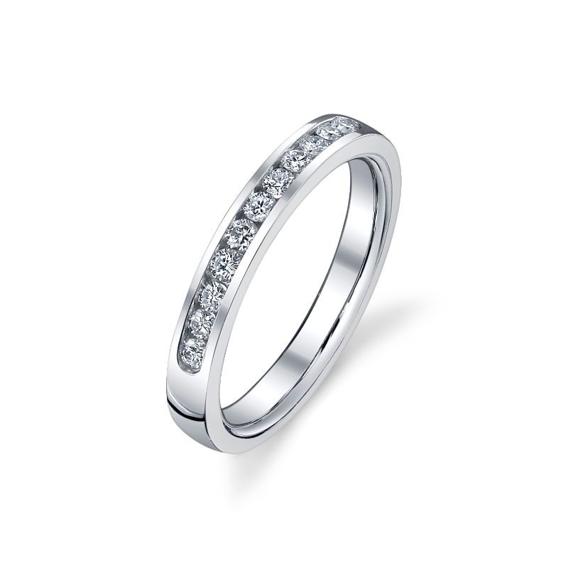 Deutsch Signature Channel Set Round Diamond Bands