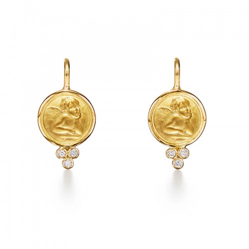 Temple St. Clair 18K Angel Earrings