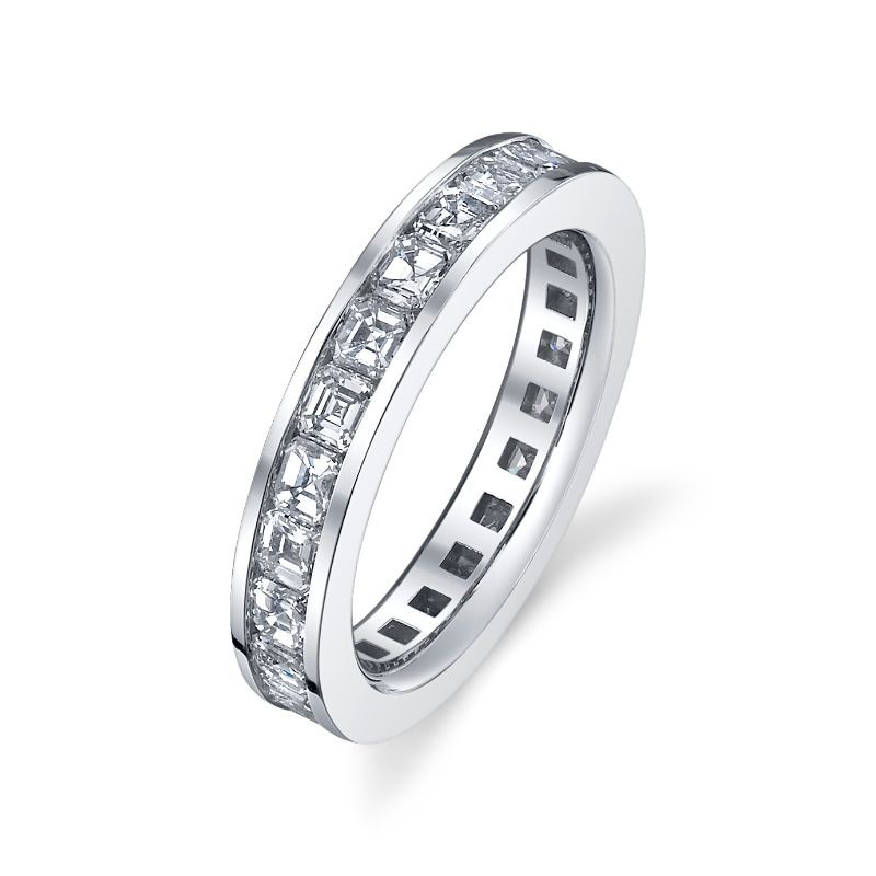 Deutsch Signature Channel Set Asscher Eternity Band