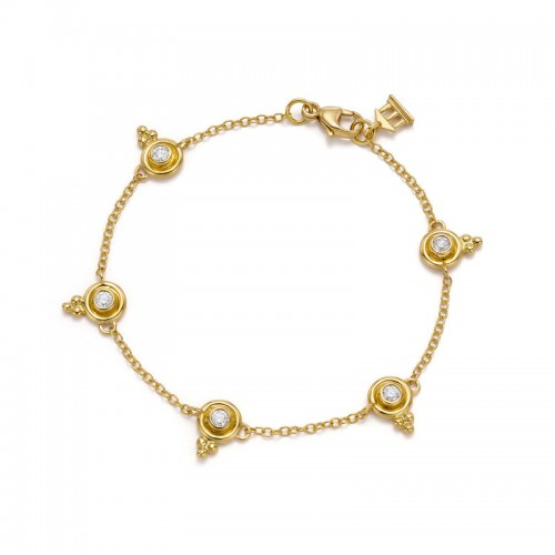 Temple St. Clair 18K Five Diamond Temple Bracelet
