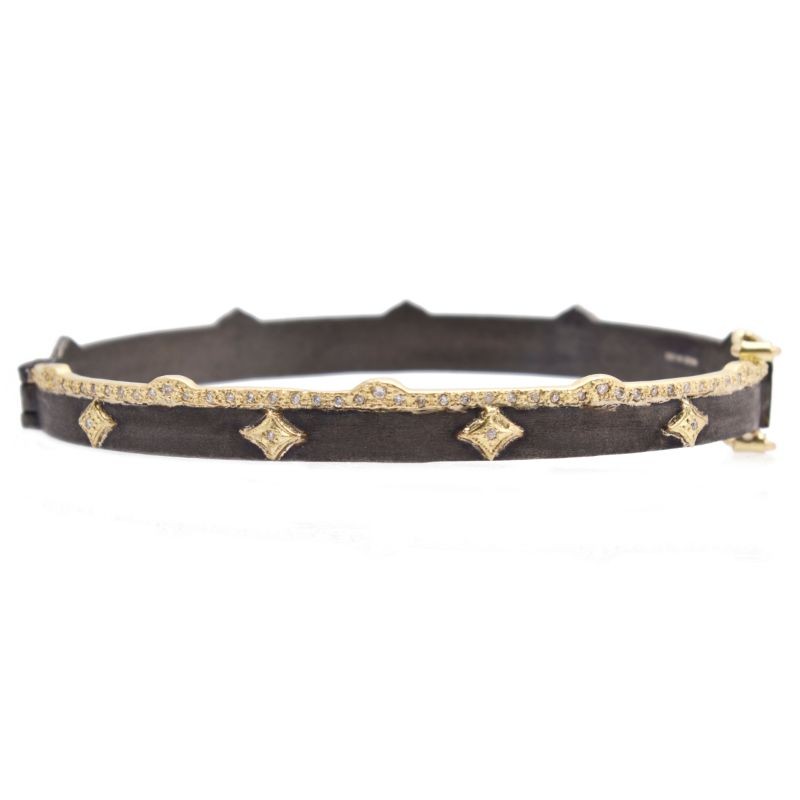 Old World Top Pave Row Huggie Bracelet