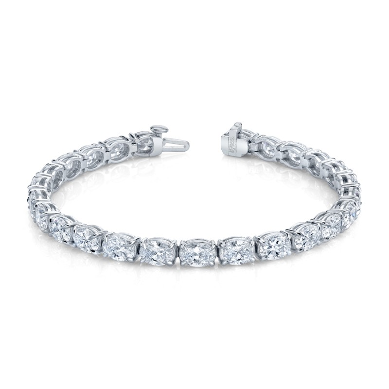 Norman Silverman Oval Shape Straight Line Bracelet East-West