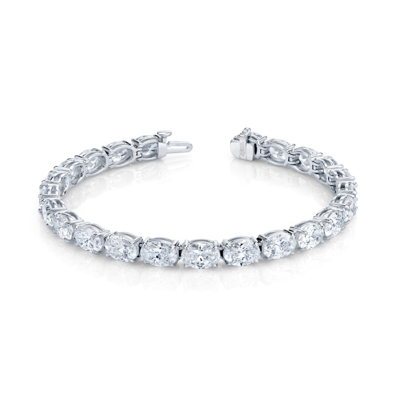 Norman Silverman Oval Cut Straight Line Bracelet