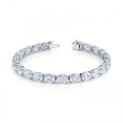 Norman Silverman Oval Cut Straight Line Bracelet