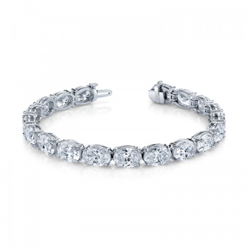 Norman Silverman Oval Shape Straight Line Bracelet East-West