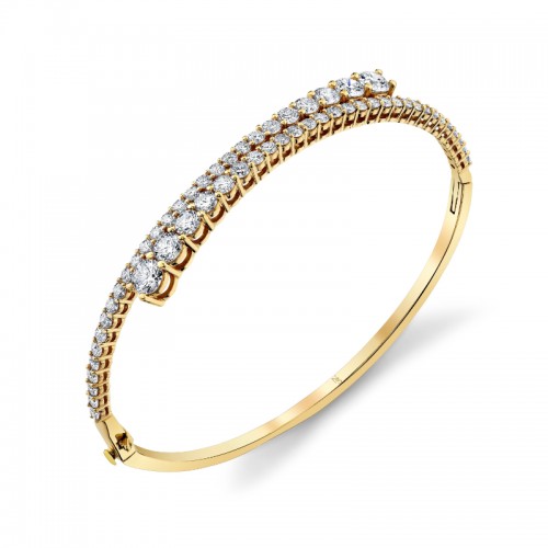 Norman Silverman Diamond Bypass Bangle Bracelet