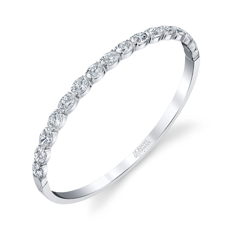 Normam Silverman Diamond Oval Bangle