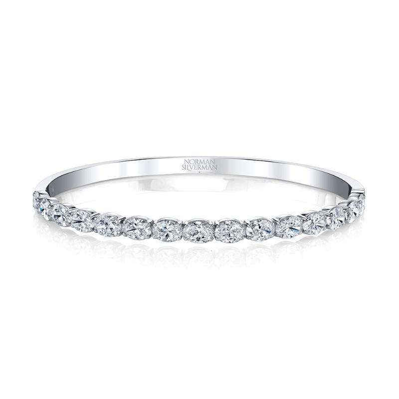 Normam Silverman Diamond Oval Bangle
