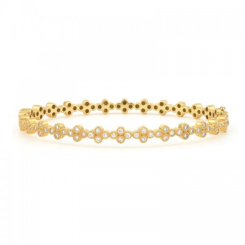 Jude Frances Quads Milgrain Edge Provence Bangle Bracelet
