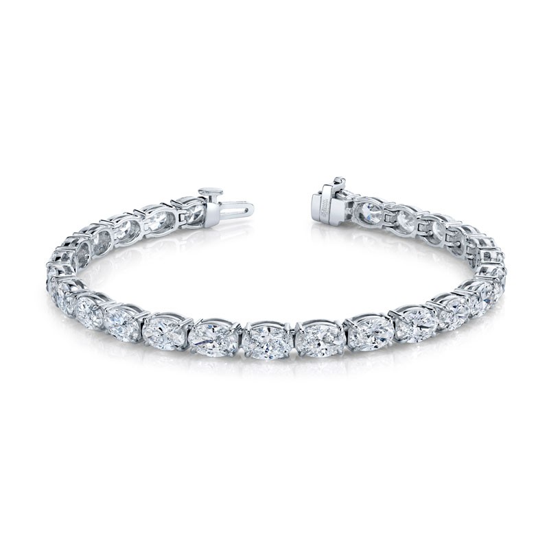Norman Silverman Oval Cut Diamond East West Bracelet