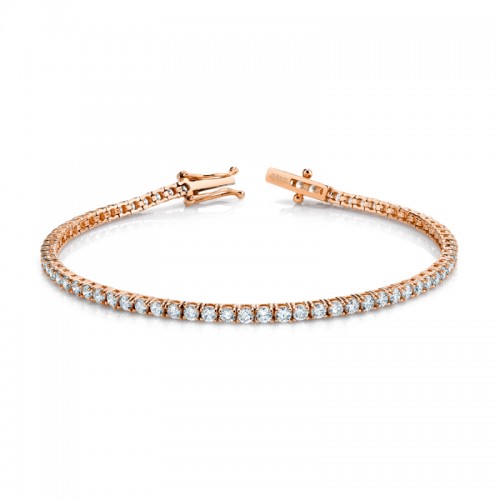 Norman Silverman Norman Silverman Signature Tennis Bracelet In Rose Gold