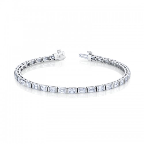 Norman Silverman Emerald Cut Straight Line Bracelet
