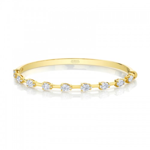 Norman Silverman East West Pear Shape Bar Tennis Bracelet