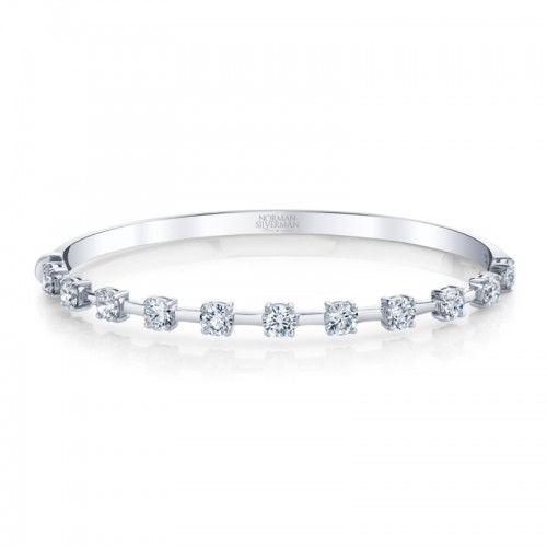 Norman Silverman Round Brilliant Straight Line Bracelet