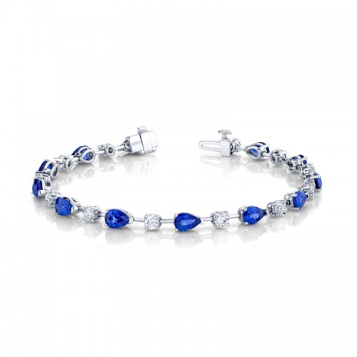 Norman Silverman 18k White Gold East-West Bracelet