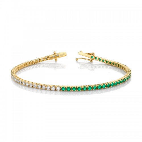 Norman Silverman 2.78 Carat Straight Line 18K Yellow Gold Bracelet