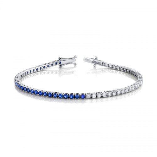 Norman Silverman 18k White Gold Straight Line Bracelet