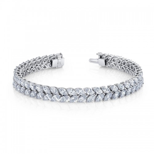 Norman Silverman Marquise Cut Diamond Bracelet