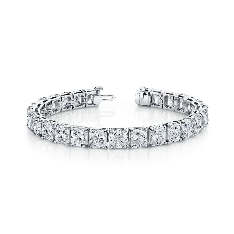 Norman Silverman 42 Carat Cushion Cut Diamond Bracelet