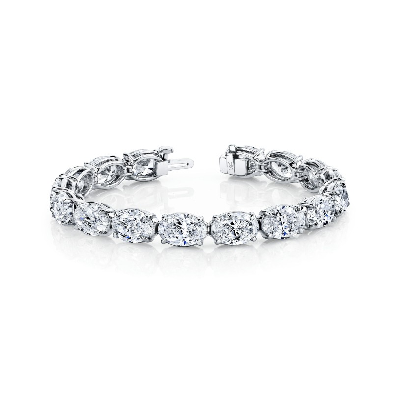 Norman Silverman 32 Carat Oval Cut Diamond Bracelet