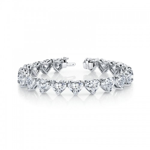 Norman Silverman 38.98 Carat Heart Shape Diamond Bracelet