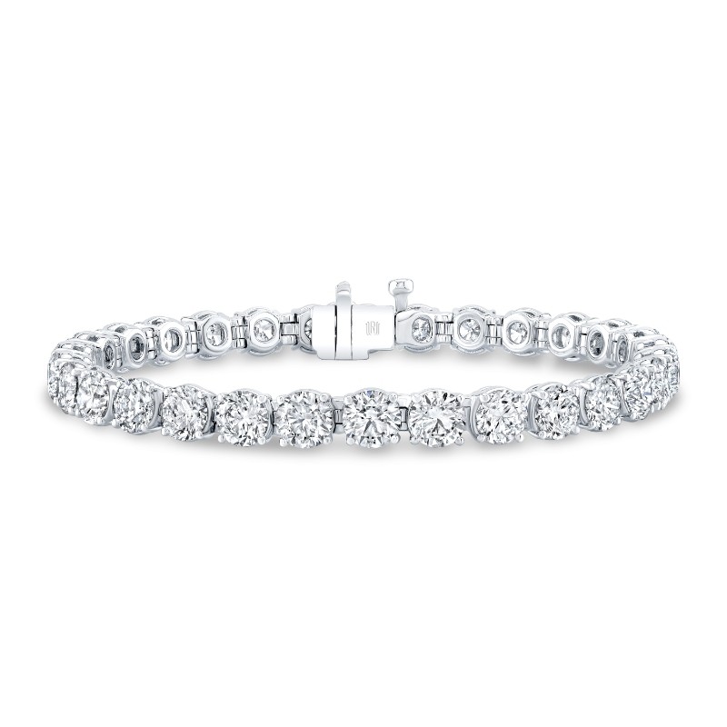 Rahaminov White Gold 4 Prong Line Bracelet