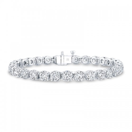 Rahaminov White Gold 4 Prong Line Bracelet