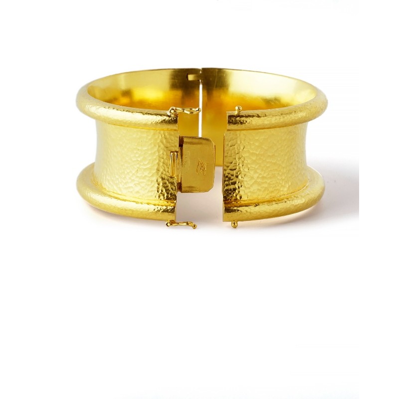 Hinged Gold 'Amulet' Bangle