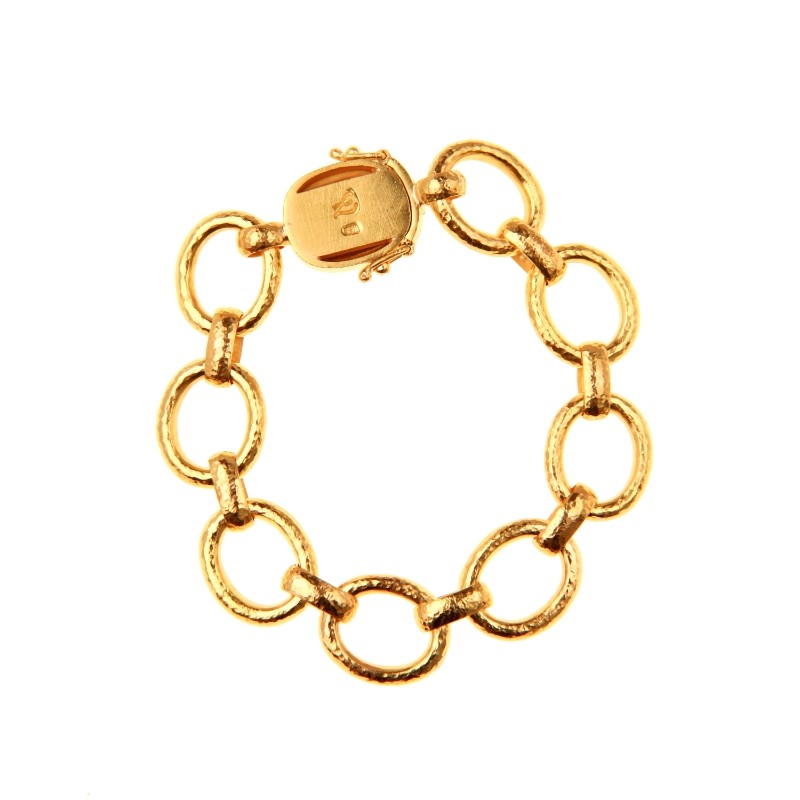 Smooth Link Bracelet with 'Fat Bee' Clasp