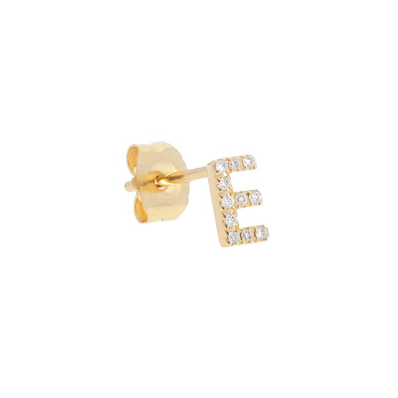 Deutsch Signature Single Initial Stud Earring