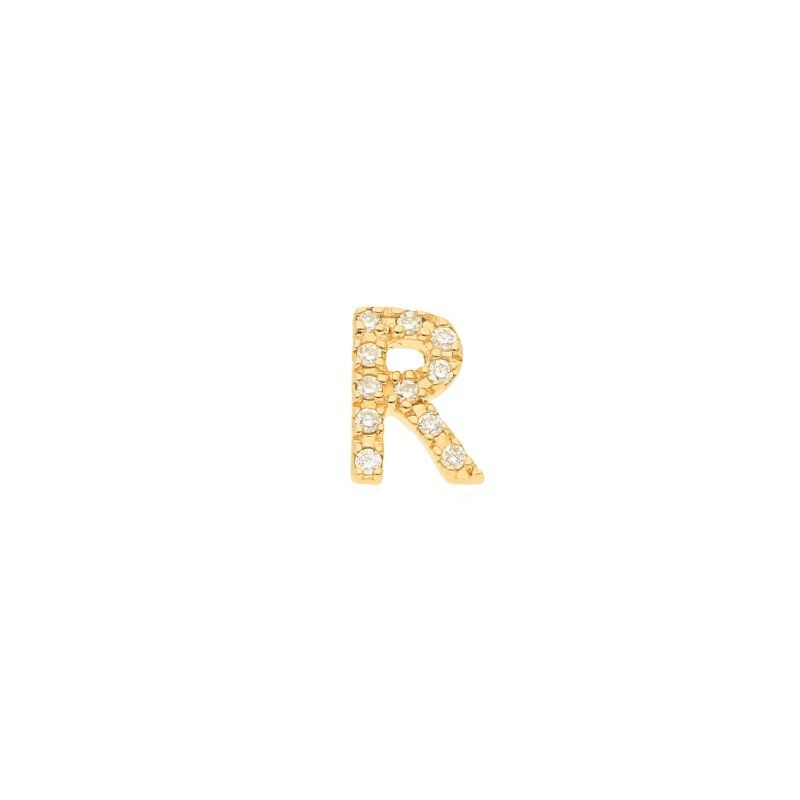 Deutsch Signature Single Initial Stud Earring