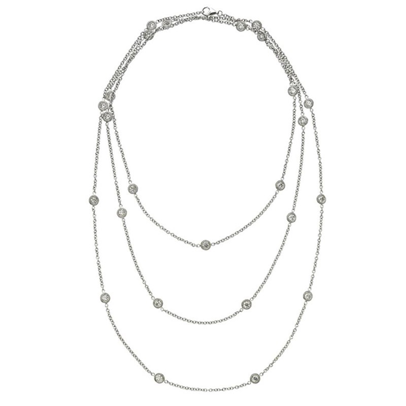 Deutsch Signature 50 Polished Bezel Diamonds by the Yard Necklace