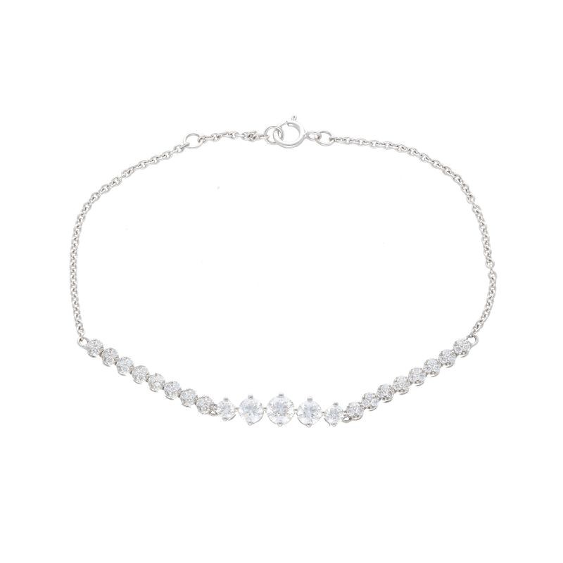 Deutsch Signature Two Size Diamond Bracelet