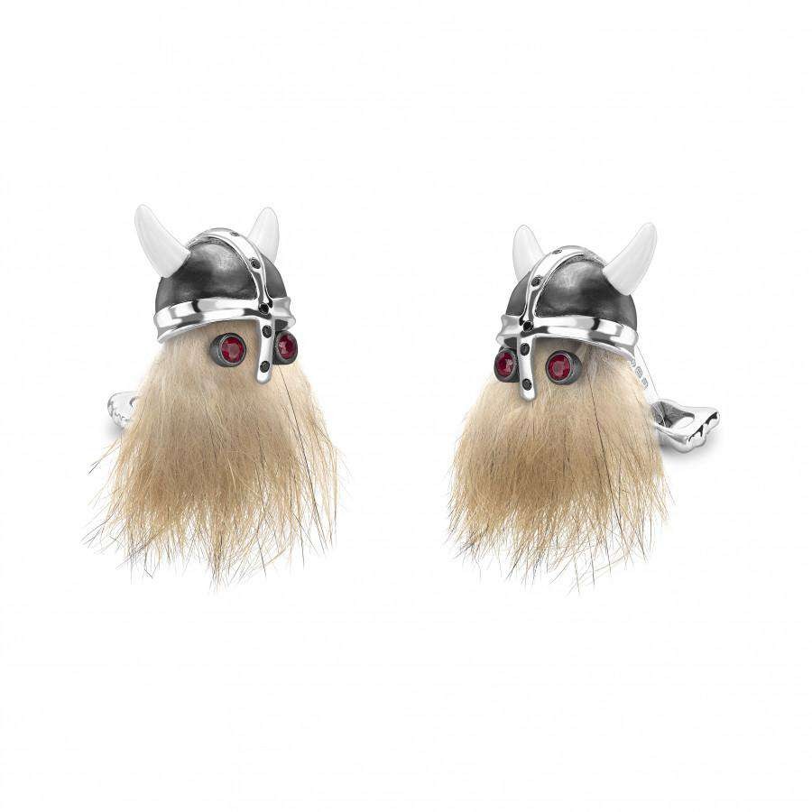 Deakin & Francis Hairy Viking Skull  Cufflinks