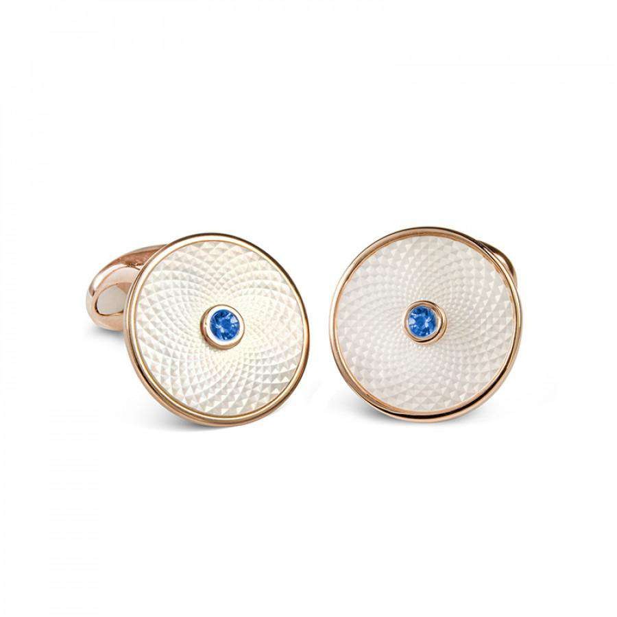 Deakin & Francis White Mother Of Pearl Cufflinks