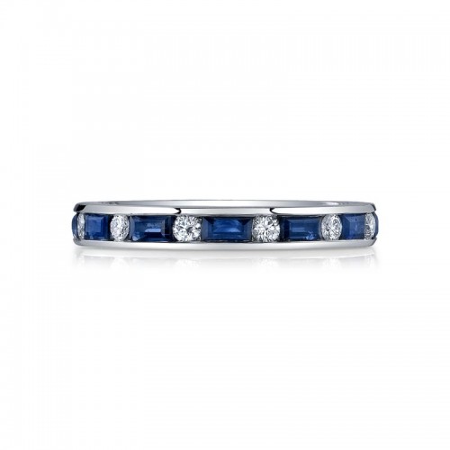 Deutsch Signature Diamond and Sapphire Eternity Band