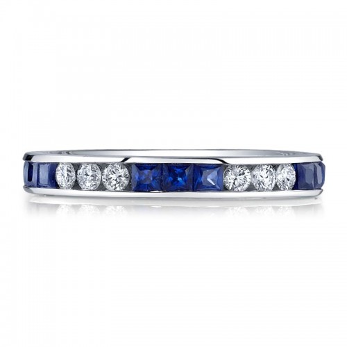 Deutsch Signature Diamond and Sapphire Eternity Band