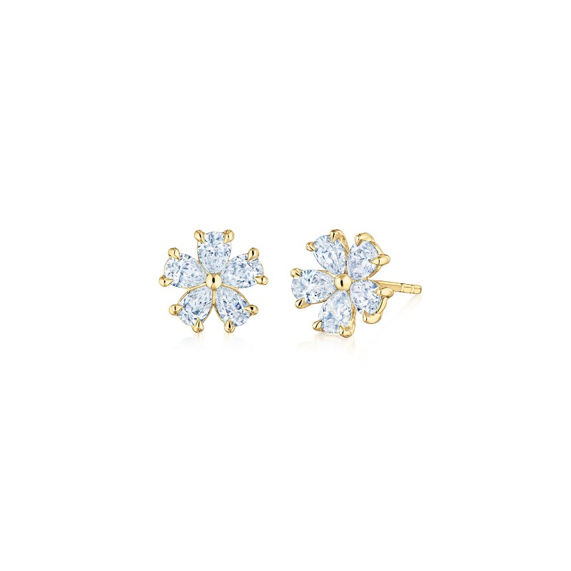 Cluster Floral Stud Earrings