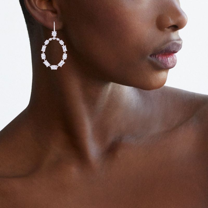 Kwiat Hoop Starry Night Diamond Earrings