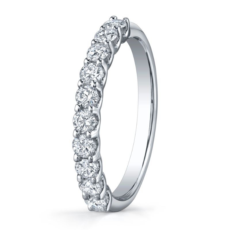 Deutsch Signature Shared Prong U Basket Diamond Halfway Band